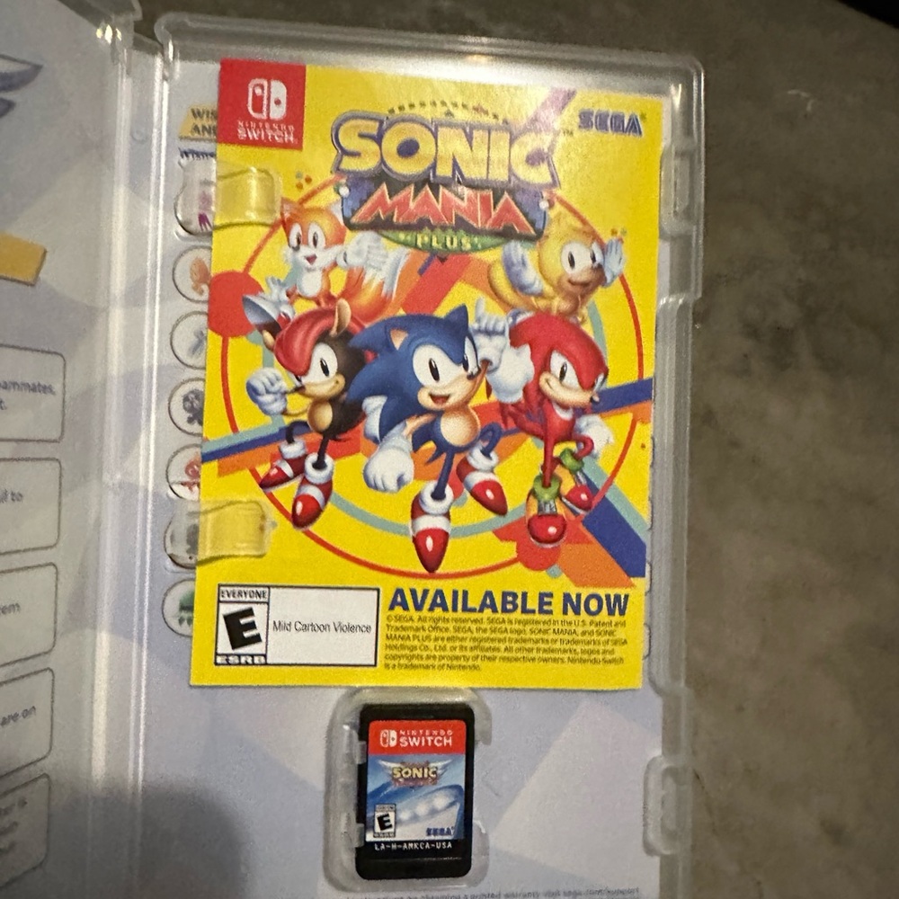 Nintendo Switch Sonic the Hedgehog Game